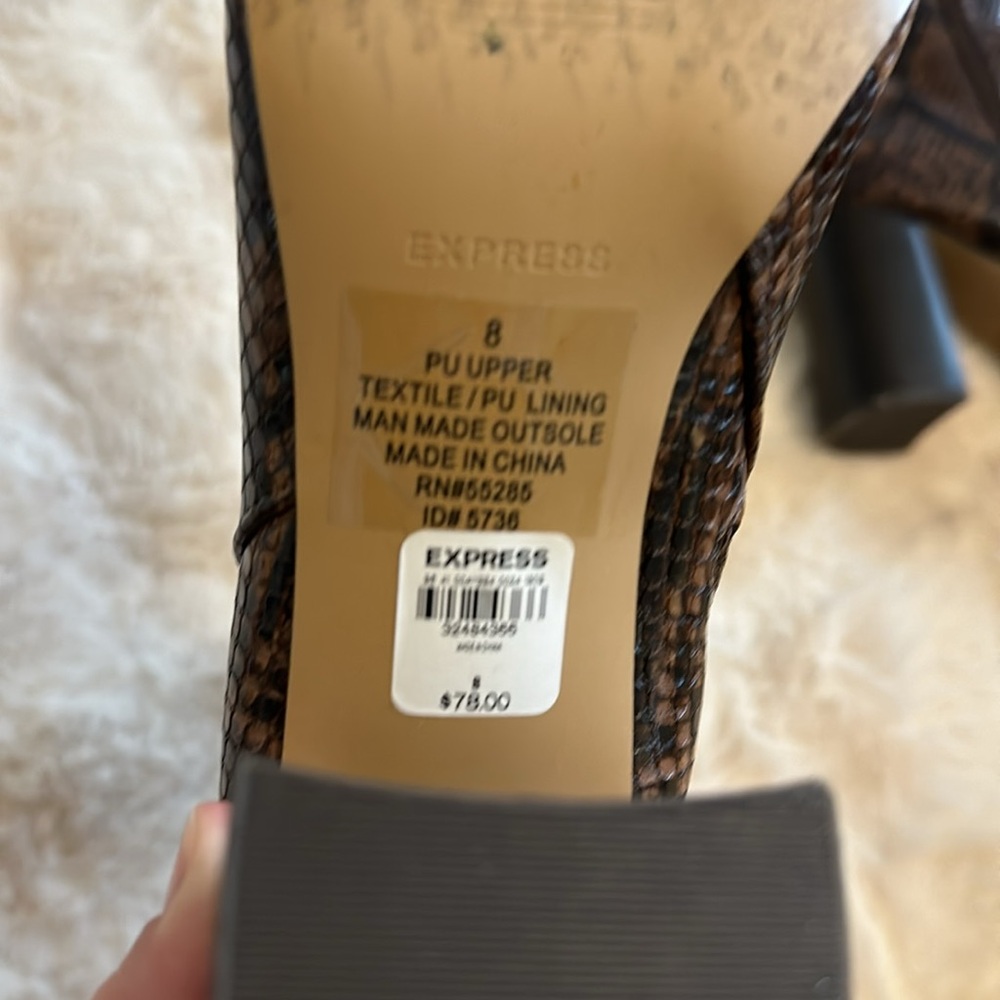 Express Snake Skin Print Booties - image 7